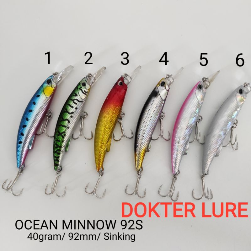 LURE OCEAN MINNOW 92s 40gram 9.2cm Sinking Umpan
