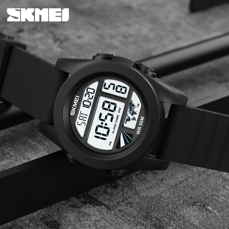 SKMEI 1906 Jam Tangan Pria Wanita Digital Chronograph Sport Watch Anti Air Tali Rubber WATCHKITE WKOS