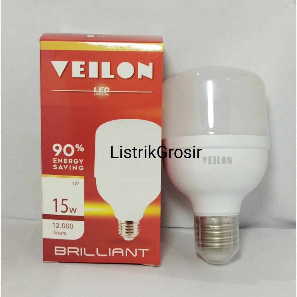 Lampu LED T Bulb Veilon 15w 15 Watt Cahaya Putih Premium By Zenich SNI