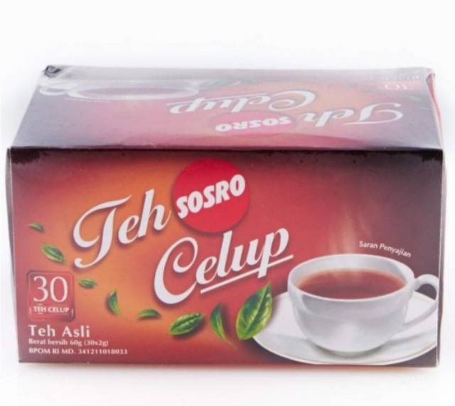 Teh Sosro Celup Isi 30 Teabag @2 Gram