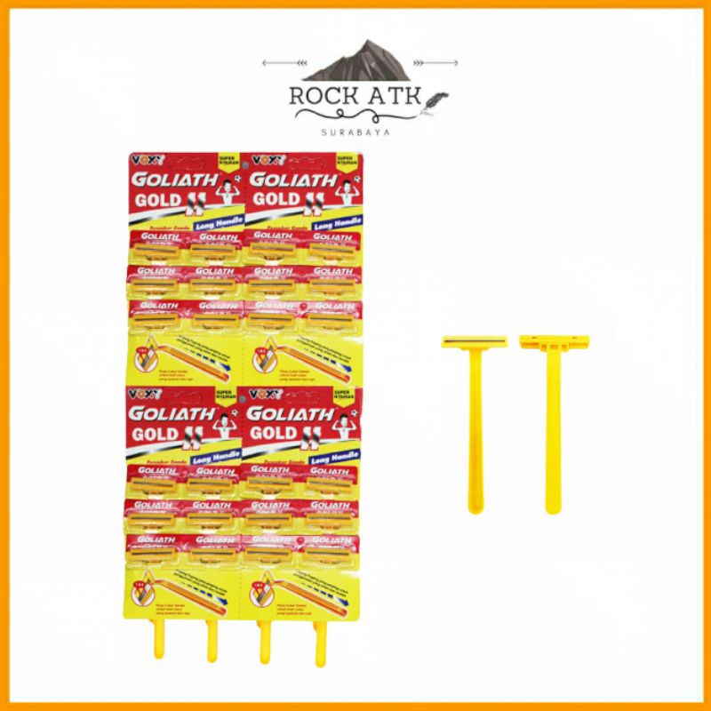 Alat Pisau Cukur Goliath Gold 2 (Pcs) - Cukuran Pisau Silet Cukur Kuning
