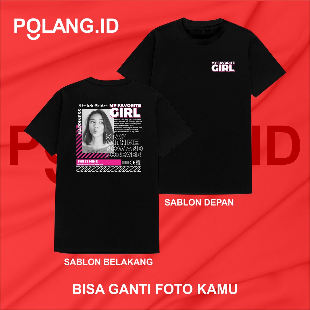 Custom Kaos Foto Pacar / Kaos Custom Aesthetic / Kaos Sablon Custom / Kaos Custom Foto Sendiri / Sab
