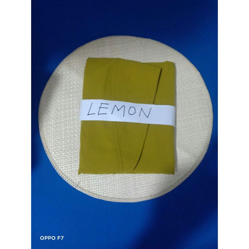 KERUDUNG KHIMAR MALIKA CERUTY PREMIUM/KHIMAR MALIKA BUSA ANTEM SIZE L-Lemon