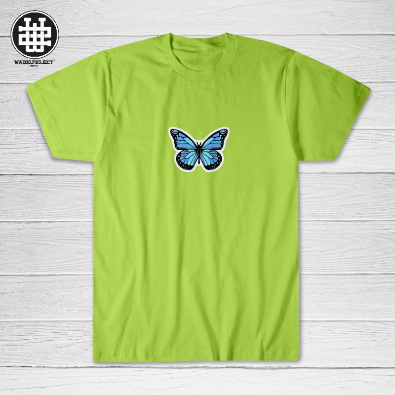 Wazoo Project | Kaos Aesthetic | Kaos Wanita | Kaos Tiktok Aesthetic | T - Shirt Butterfly UNISEX