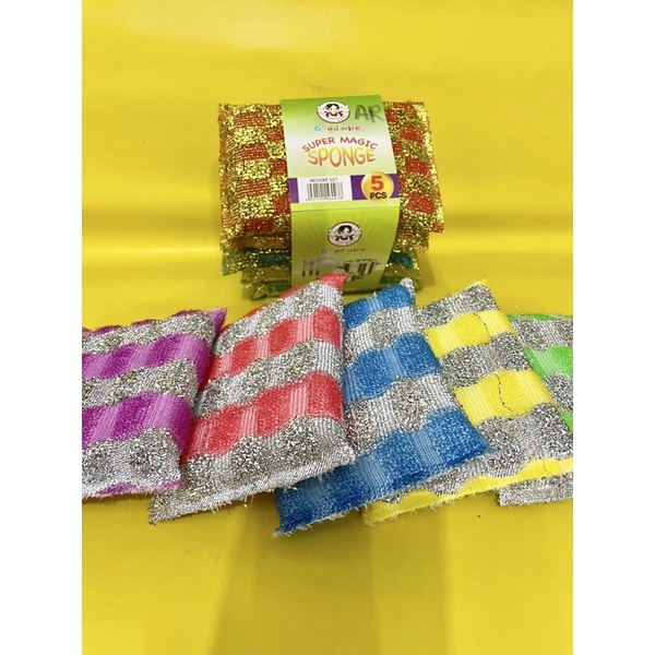 PAKET 5 PCS SPONS CUCI PIRING / BUSA CUCI PIRING KUAT / SPONS CUCI PIRING WARNA WARNI / SPONS CUCI PIRING MURAH / SPONS CUCI PIRING SUPER MAGIC / SPON CUCI PIRING PREMIUM