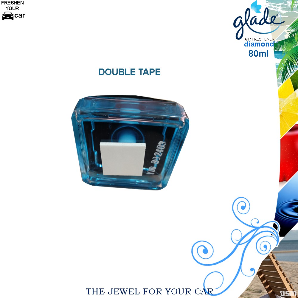 Glade Diamond Parfum Mobil - 80ml / Design Mewah Dengan Kesegaran Khas Glade