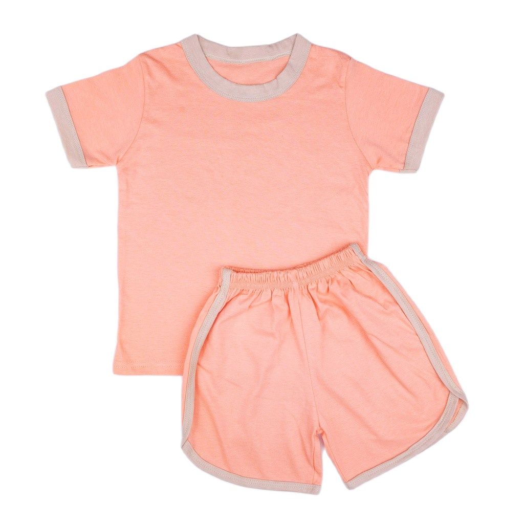 ZASKIYA - Set Ringer Tee Earth Tone Series / Setelan Anak Katun 0-5 Thn / Playset / Basic Tee Hotpants