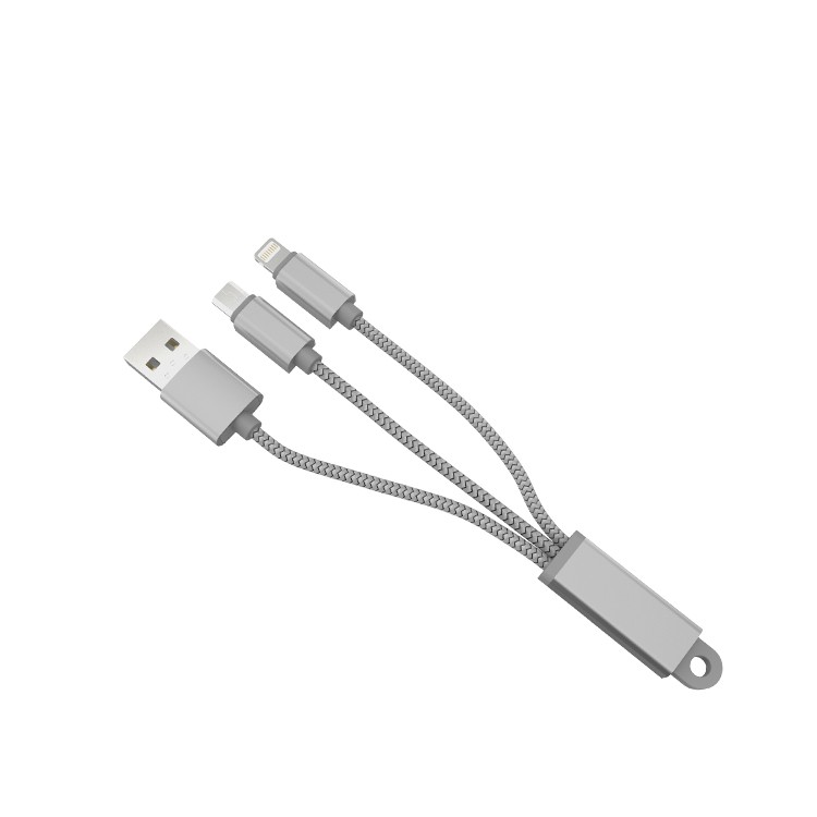 CABLE USB LIGHTNING LDNIO 2 IN 1 TYPE LC89