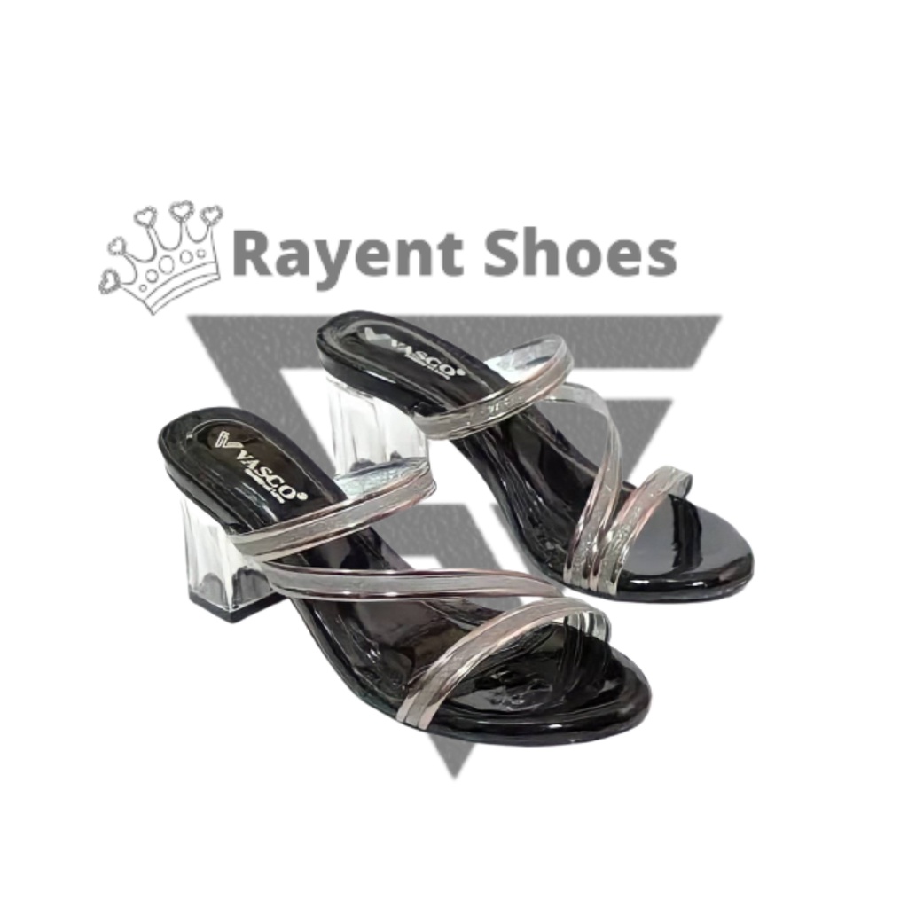 Sandal Wanita High Heel Kaca 7cm Terbaru