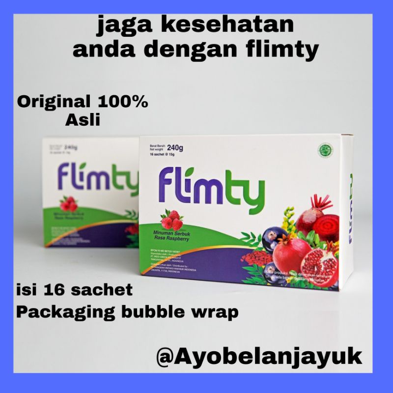 

FLIMTY FIBER DRINK ORIGINAL- 1 box (isi 16 sachet) / Minuman Pencernaan / Diet / Antioksidan