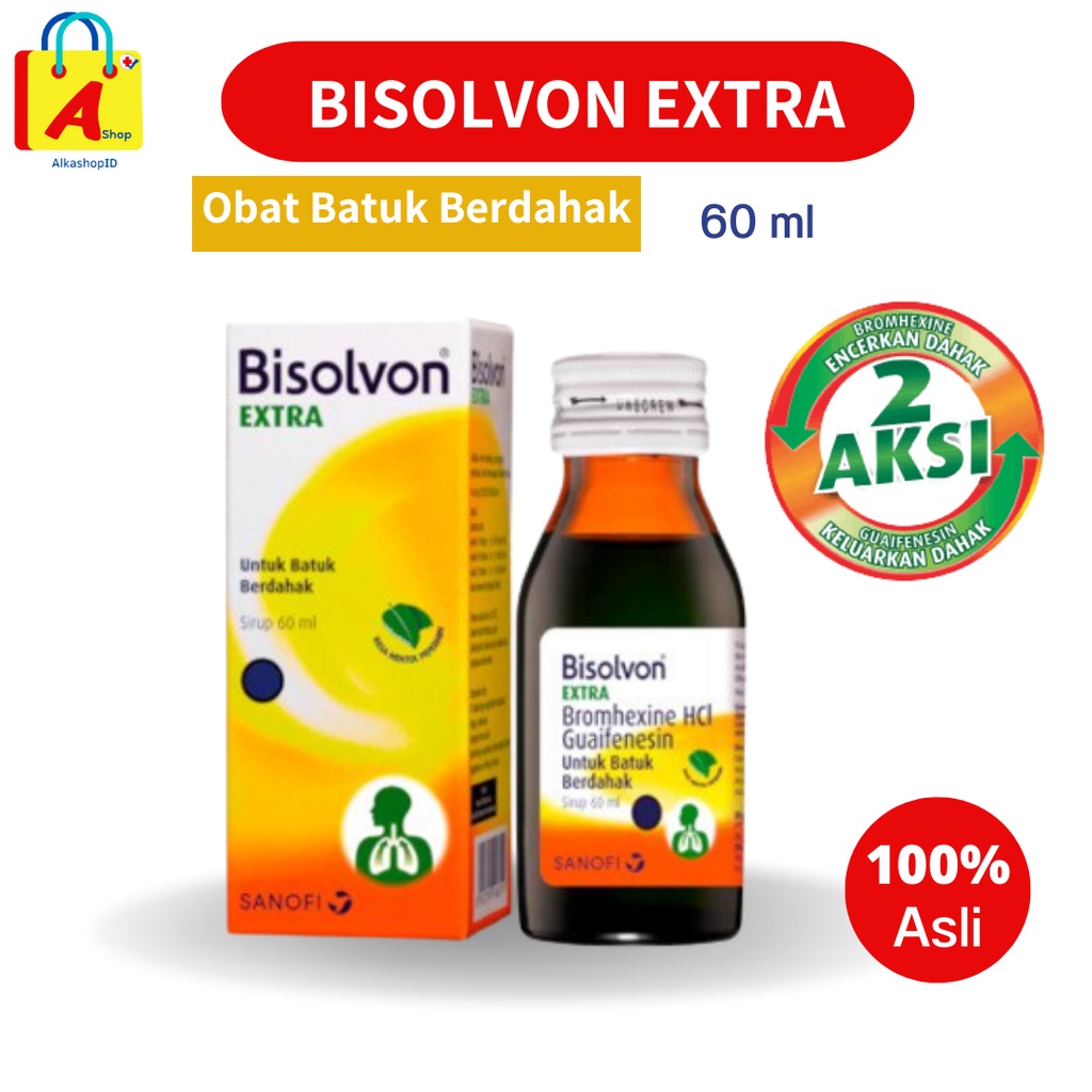 Jual Bisolvon Extra Meredakan Batuk/ Batuk/Batuk Berdahak/Radang ...