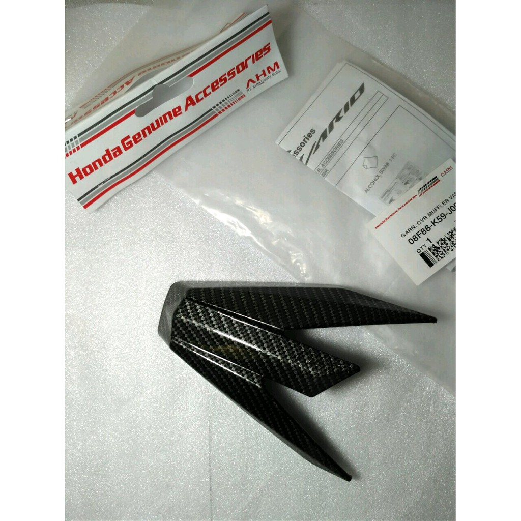 Garnish Cover Knalpot Muffler New Vario 125 150 Carbon Murah Shopee Indonesia