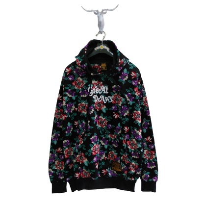 POSEIDON Jaket Sweater Hoodie GOOD MORNING GREAT DAYS FULL FLOWER ( Sablon ) M – XXL Pria Wanita Ori