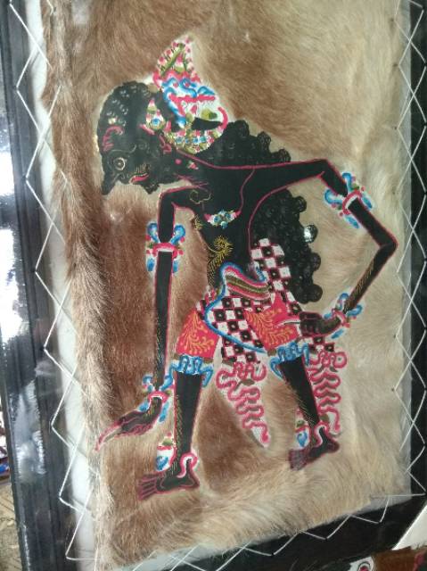 LUKISAN WAYANG KULIT RADEN BRATASENA JUMBO 70x50 cm - PAJANGAN DEKORASI DINDING - SOUVENIR MURAH