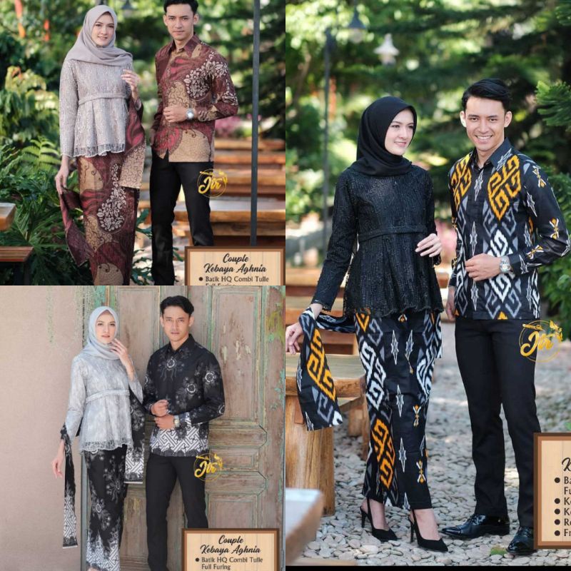 Couple batik set hanaya•seragam kondangan•seragam tunangan