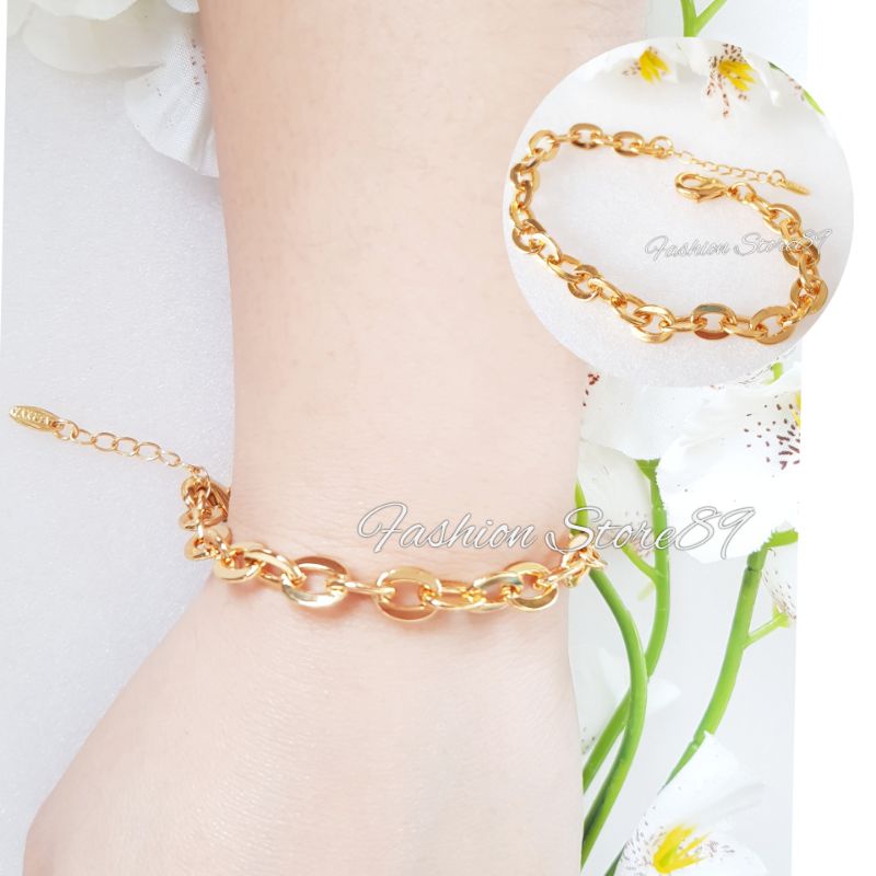 Gelang Rantai Nuri perhiasan xuping Yaxiya Lapis emas 18k impor Fashion Gelang tangan Impor