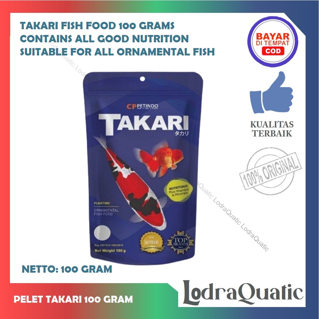 {PELET TAKARI 100 GRAM} PROMO MURAH MAKANAN PELET IKAN HIAS TAKARI 100 GRAM FISH FOOD PELET CUPANG GUPPY KOI PELET IKAN GUPPY PELET KURA KURA PELET IKAN KOKI PAKAN IKAN HIAS PAKAN KURA KURA