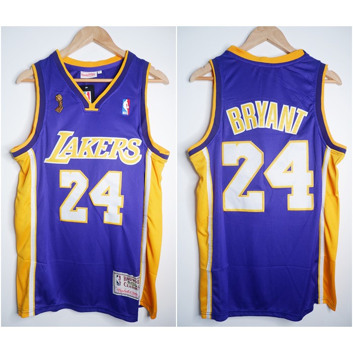 Jual JERSEY BASKET NBA LAKERS 24 KOBE BRYANT UNGU 2009 MITCHELL&NESS