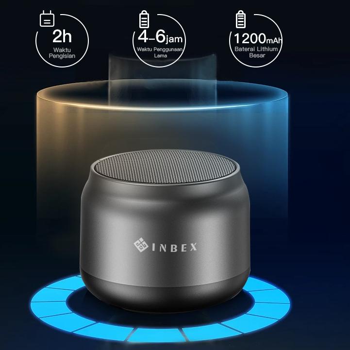INBEX Bluetooth TWS Speaker/Portable Wireless Speaker/Bluetooth 5.0/TWS Built-in-Mic/Bass Stereo Cal