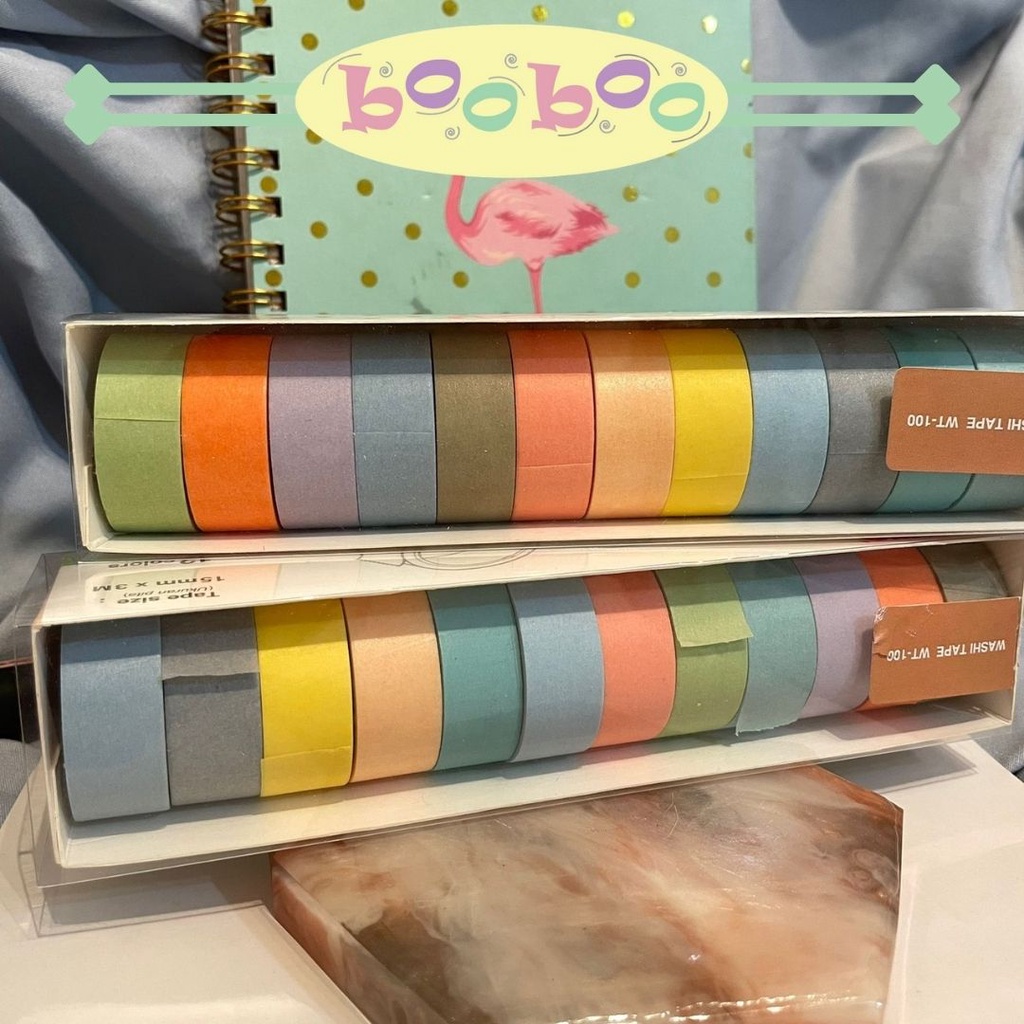 

TOKOBOOBOO | WASHI TAPE / PITA PEREKAT / SELOTIP JOYKO 12 WARNA SCRAPBOOK PERLENGKAPAN KANTOR PERLENGKAPAN SEKOLAH ATK