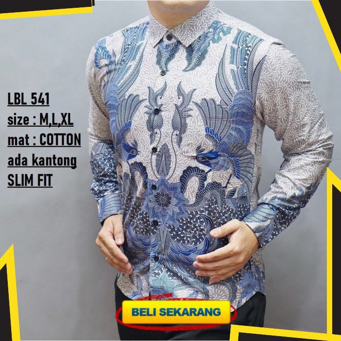 BAJU BATIK PRIA SLIM FIT BATIK PRIA SLIM FIT KEMEJA BATIK PRIA LUIGIBATANI LBL541