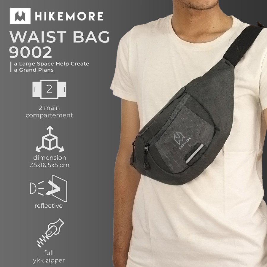 Hikemore 9002 Tas Selempang Pinggang Waist Bag Outdoor Original