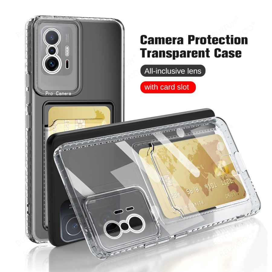 REDMI 10C REDMI 10A REDMI 9C CASE SOFTCASE BENING CLEAR SLIP CARD HOLDER WALLET CARD CASING PROTECT CAMERA COVER PELINDUNG KAMERA