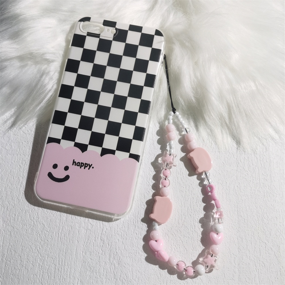 Tali Lanyard Manik-Manik Mutiara Akrilik Anti Hilang Warna-Warni Untuk Case Hp