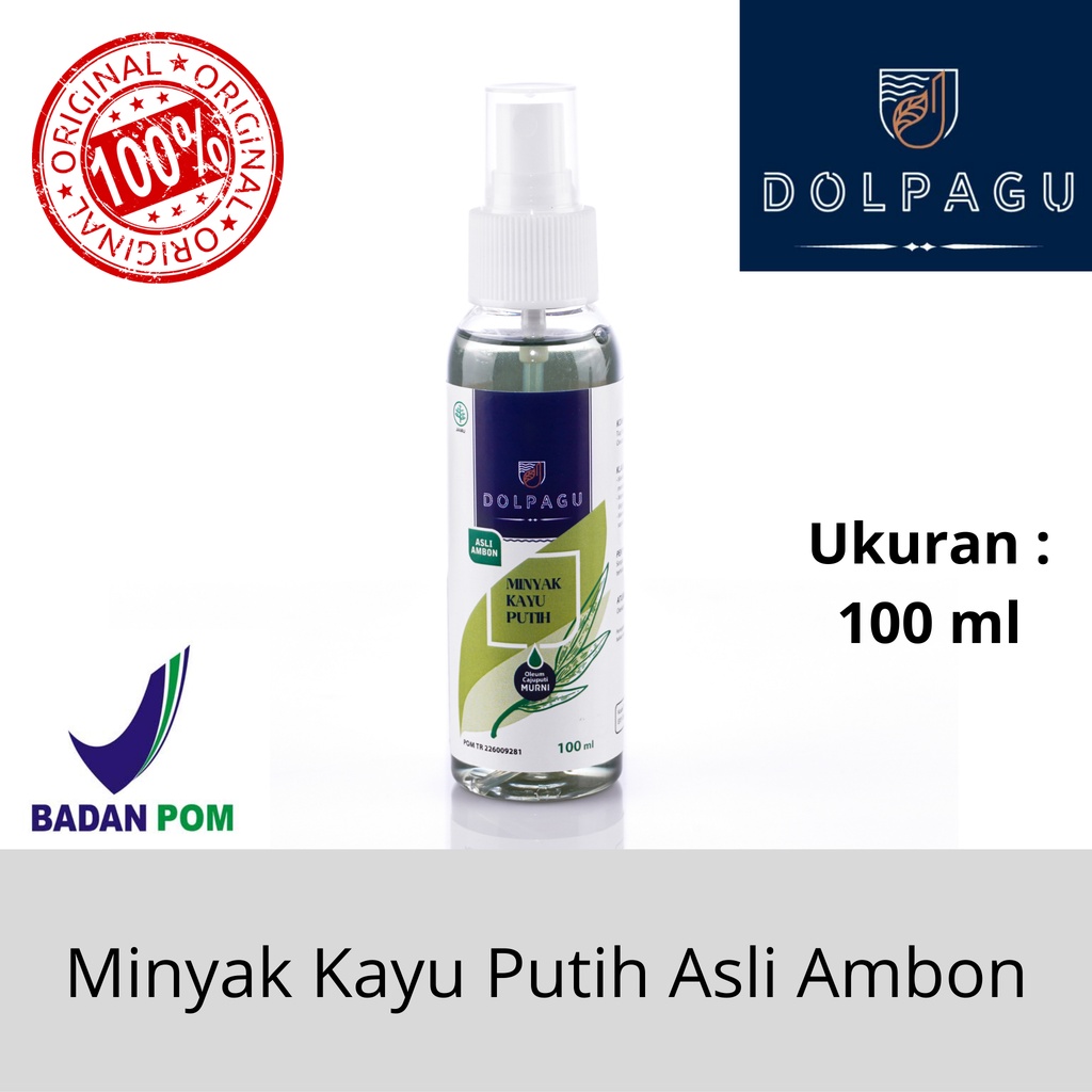 [BPOM] Minyak Kayu Putih Asli Ambon Pulau Buru - Dolpagu - 100ml 100 ml Botol Spray / Fliptop [BPOM]