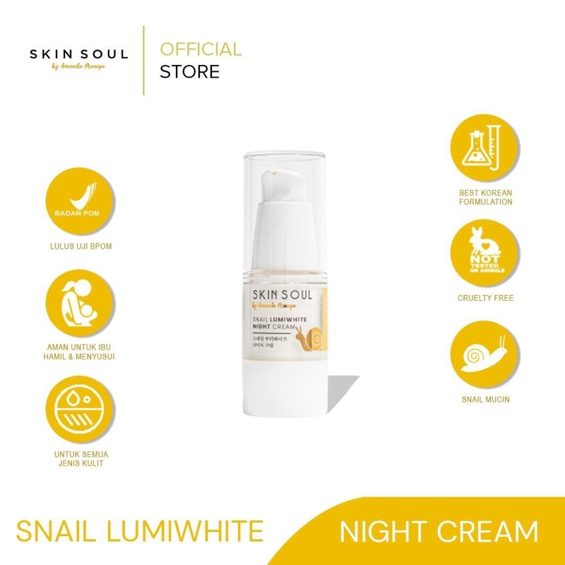 (READY FREE GIFT) SKINCARE SKINSOUL /FACE CARE GLASS SKIN SERIES BY AMANDA MANOPO-NIGHT CREAM