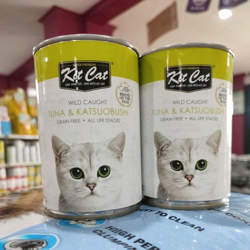 Kit Cat Kaleng Tuna Katsuobushi Makanan Basah Kaleng 400gr