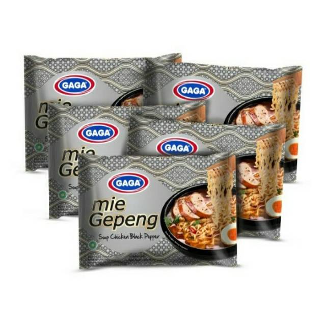 Mie  gaga  gepeng 1 dus isi 40 pcs