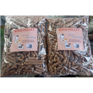 Wood Pellet 1 kg / Pelet Kayu / Alas Kandang kucing hamster kelinci rabbit reptil marmut