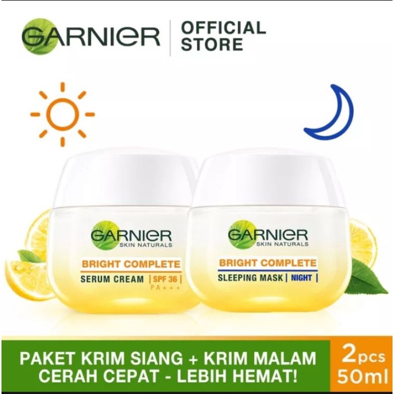 Garnier cream siang dan malam