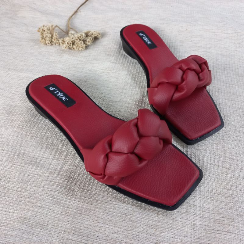 d'nine sandal Wanita slop kepang busa KS 11