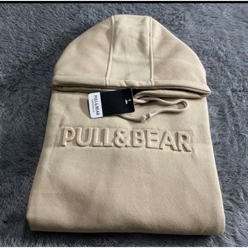 Sweater Hoodie Pull and Bear Original Pria Wanita Font Timbul H&M Premium