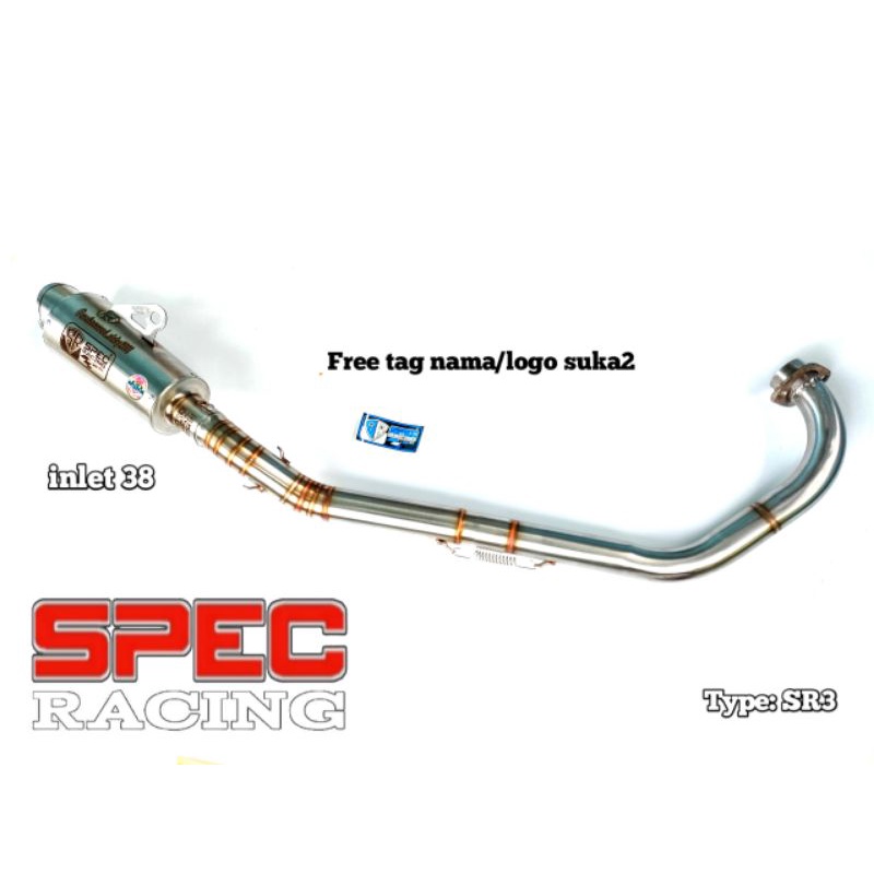 Knalpot Racing Jupiter MX 135 inlet 38 Original Spec Racing SR3