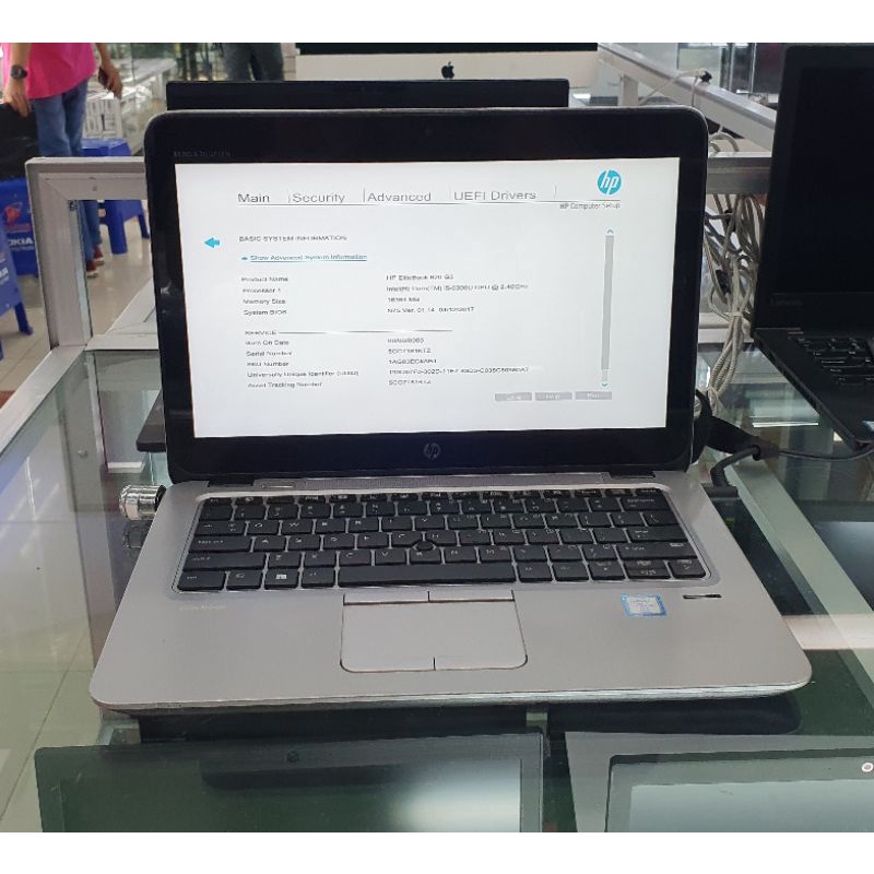 Laptop Hp Elitebook 800 G3 Core i5 Gen6/Ram 16gb/Ssd 256Gb/12,5"Touch