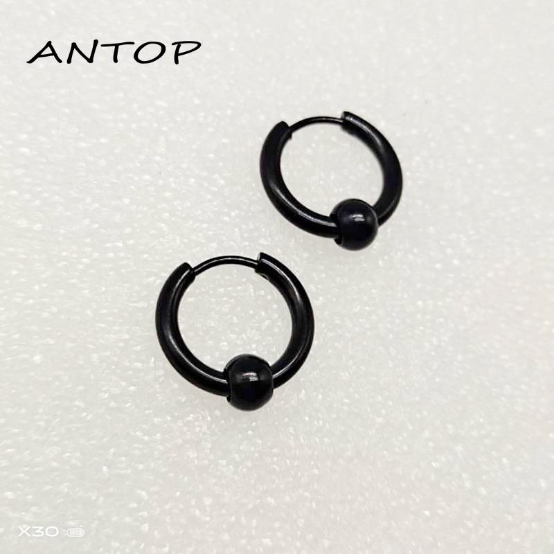 Anting Bulat Bahan Titanium Steel Alloy Untuk Wanita