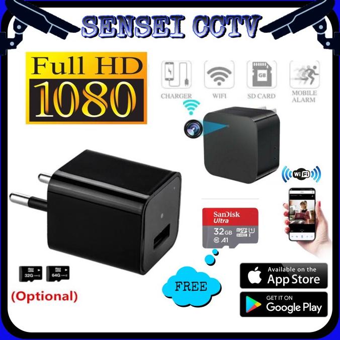 PROMO SPY CAMERA USB CHARGER WIFI + MEMORY 32GB SPY CAMERA