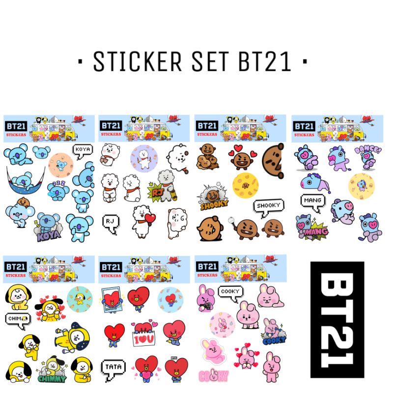 

PREMIUM BT21 STICKER SET STIKER MURAH WATERPROOF