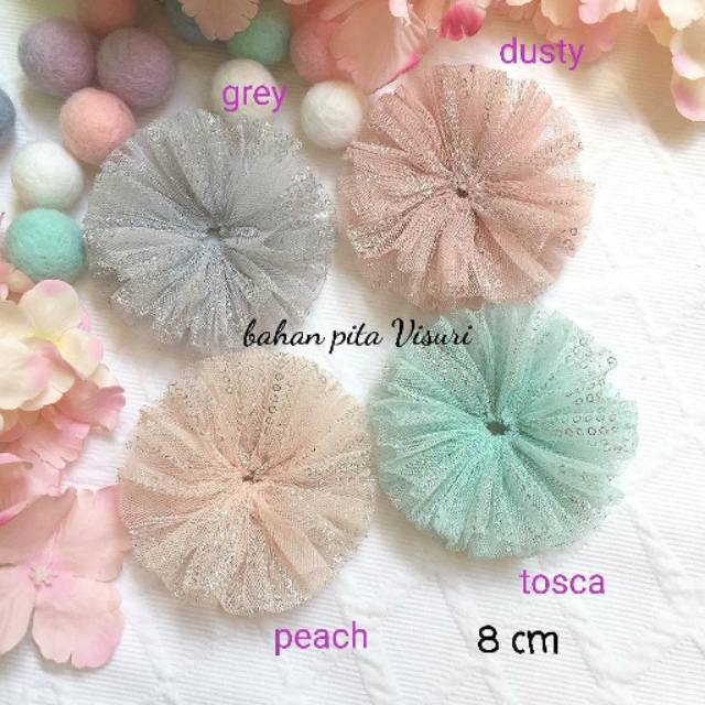 Bulatan Tulle Gliter Polka