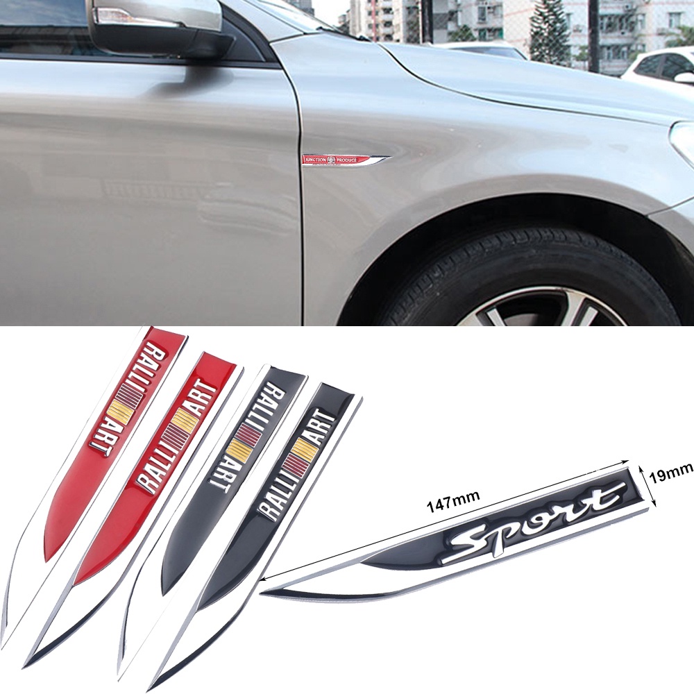 2pcs Stiker Metal 3D Dekorasi Fender Samping Mobil Mercedes Benz AMG A B C E S Class W124 W210 W204 W203 W211