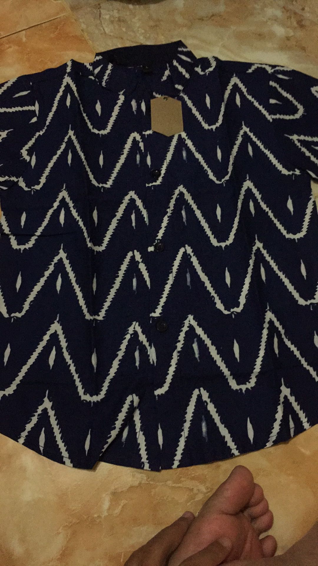 Kemeja Batik Anak Navy Series