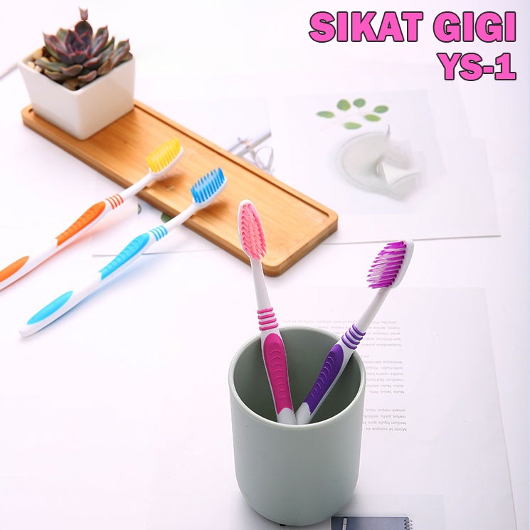 Sikat Gigi Dengan Bulu Halus dan Lembut Cotton Toothbrush Double Care Sensitive 1 Set Isi 4PCS - FHS88