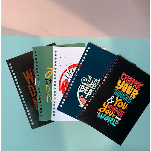 

Pembatas Binder Quotes ukuran A5 B5 / 20 26 Ring