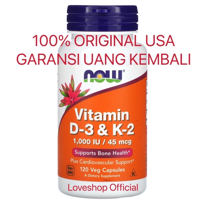 now vitamin d3 k2 1000iu 45mcg 100  original usa vit d asli quatro formula zinc magnesium murah