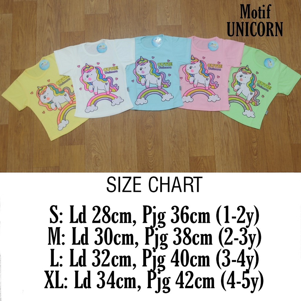 bisa COD / Asgard777 / KAOS ANAK GIRL MOTIF UNICORN / TERLARIS