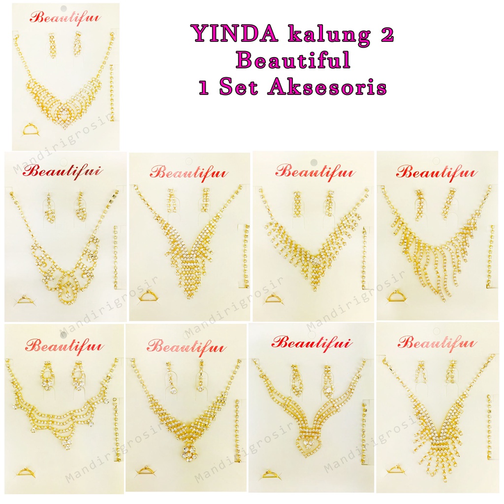 1 Set Aksesoris*YINDA kalung 2 *Beautiful * Aksesoris