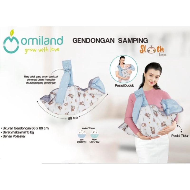 Omiland gendongan samping sloth series OB17151 / OB17152